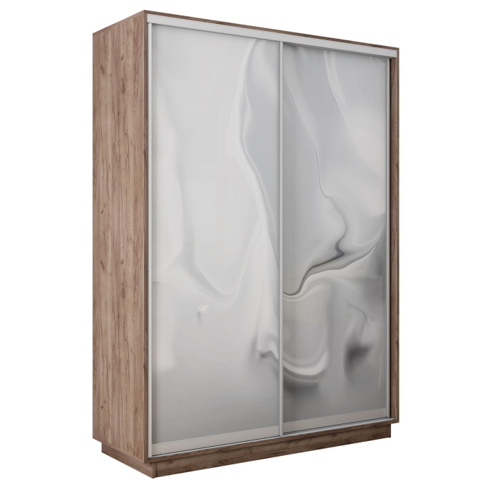 Шкафы-купе 2-х дверные, Шкаф-купе Экспресс 2-х дверный Фотопечать Шелк Стекла 140х45х240