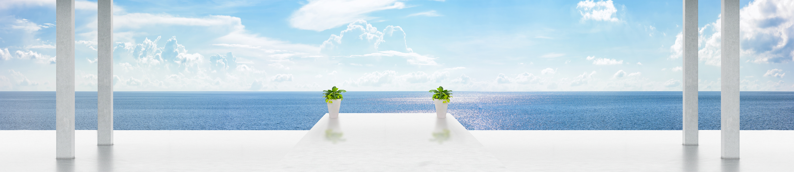 Стеновые панели из МДФ, Панель AF 74 2800*610*6 глянец Море_терраса 2