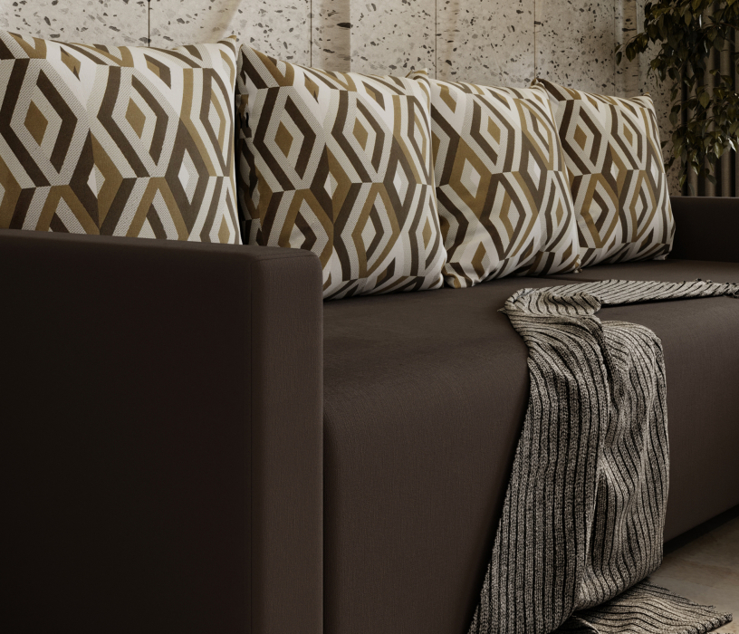 Диваны угловые в гостиную, Угловой диван-кровать Челси, велюр