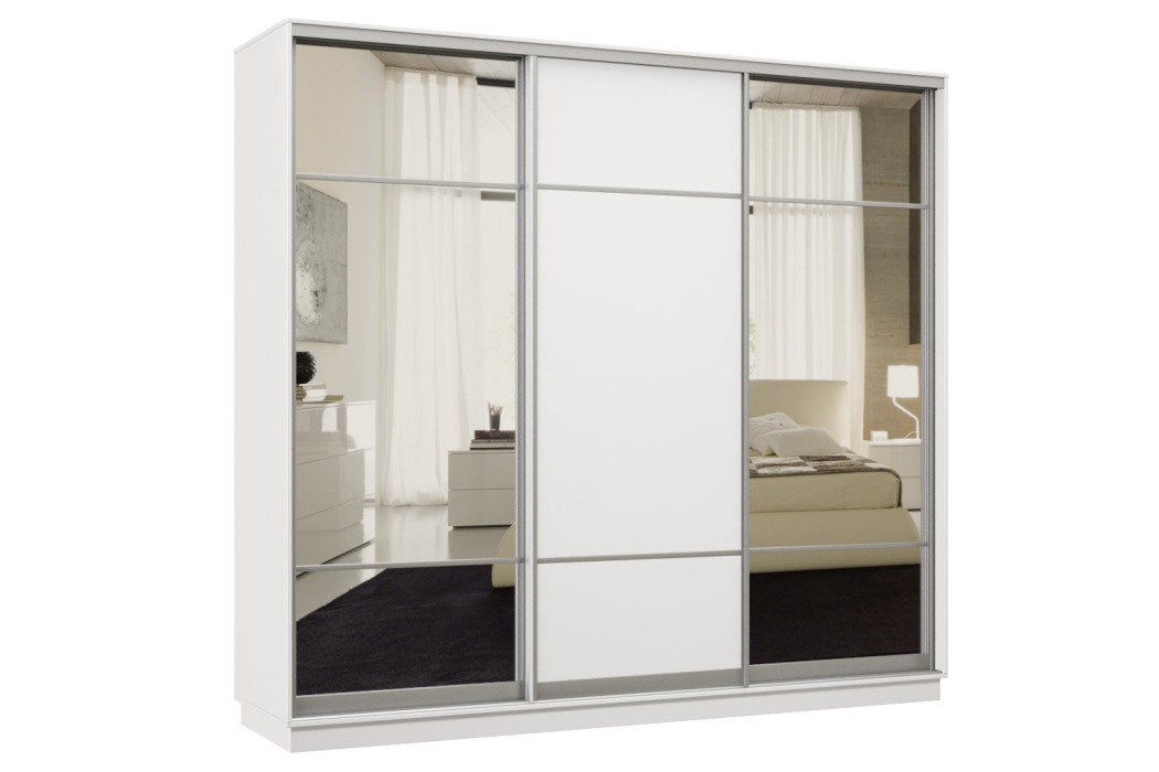 Шкафы-купе 3-х дверные, Шкаф-купе Премьер Лайт 64 (11;08;11) трехдверный