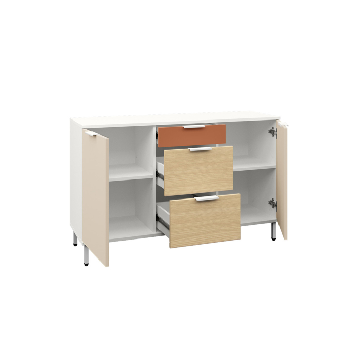 Детские комоды, Комод Марвэл 16.234.02, белый, сатин, плэйн, безмолвная пустыня