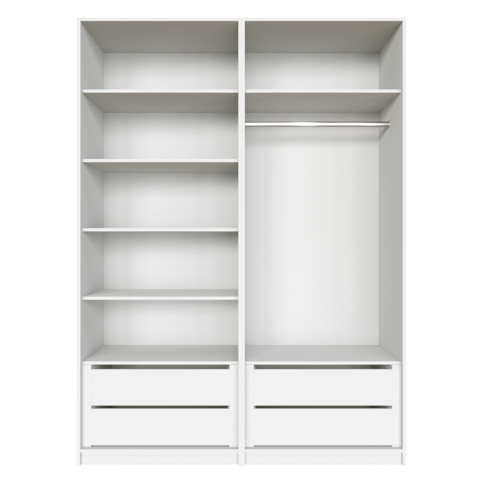 Шкафы распашные, Шкаф распашной Е1 Локер 162х52.5х220 см,с полками и двумя модулями