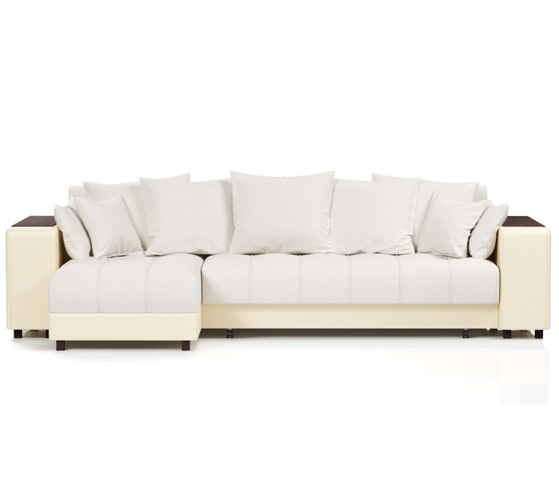 Диваны угловые в гостиную, Диван-кровать угловой  Дубай еврокнижка,велюр+экокожа