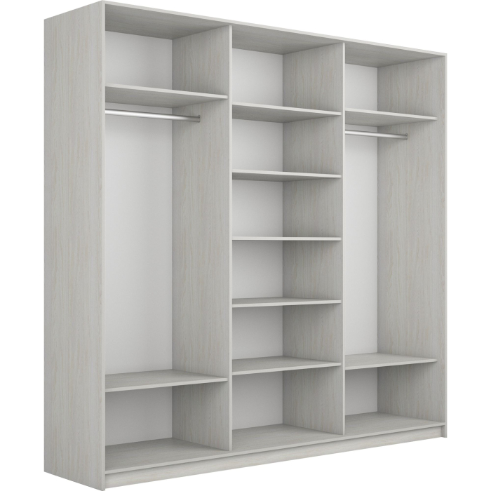 Шкафы-купе 3-х дверные, Шкаф-купе Прайм Широкий 3-х дверный Стекла фисташка/Доводчики 240х57х230