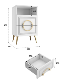 Тумба прикроватная Оливия ОЛ-06