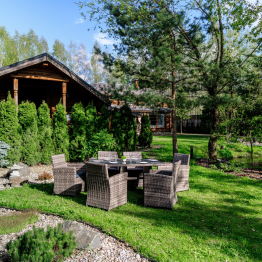 Обеденный комплект FIONA из искусственного ротанга серый