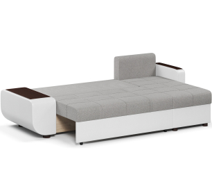 Диван-кровать угловой Атланта со столиком еврокнижка,велюр+экокожа