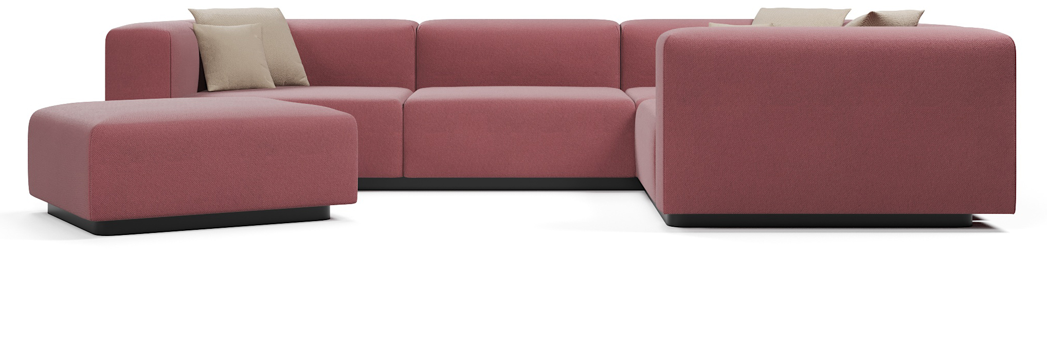 Диваны угловые в гостиную, Диван угловой модульный нераскладной Наполи 3, велюр