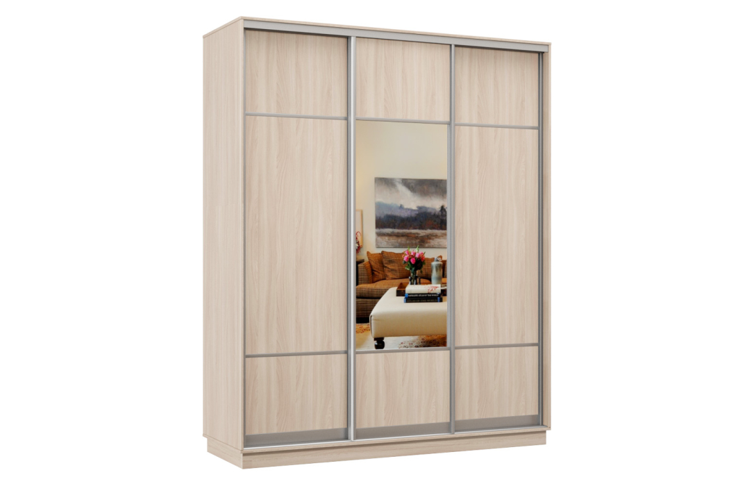 Шкафы-купе 3-х дверные, Шкаф-купе Премьер Лайт 32 (08;11;08) трехдверный