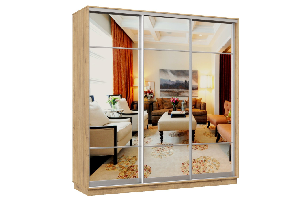 Шкафы-купе 3-х дверные, Шкаф-купе Премьер Лайт 35 (11;11;11) трехдверный