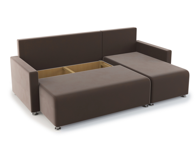 Диваны угловые в гостиную, Угловой диван-кровать Челси, велюр