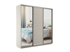Шкафы-купе 3-х дверные, Шкаф-купе Экспресс Медиум (2 зеркала) трио 2400 x 1800 x 450