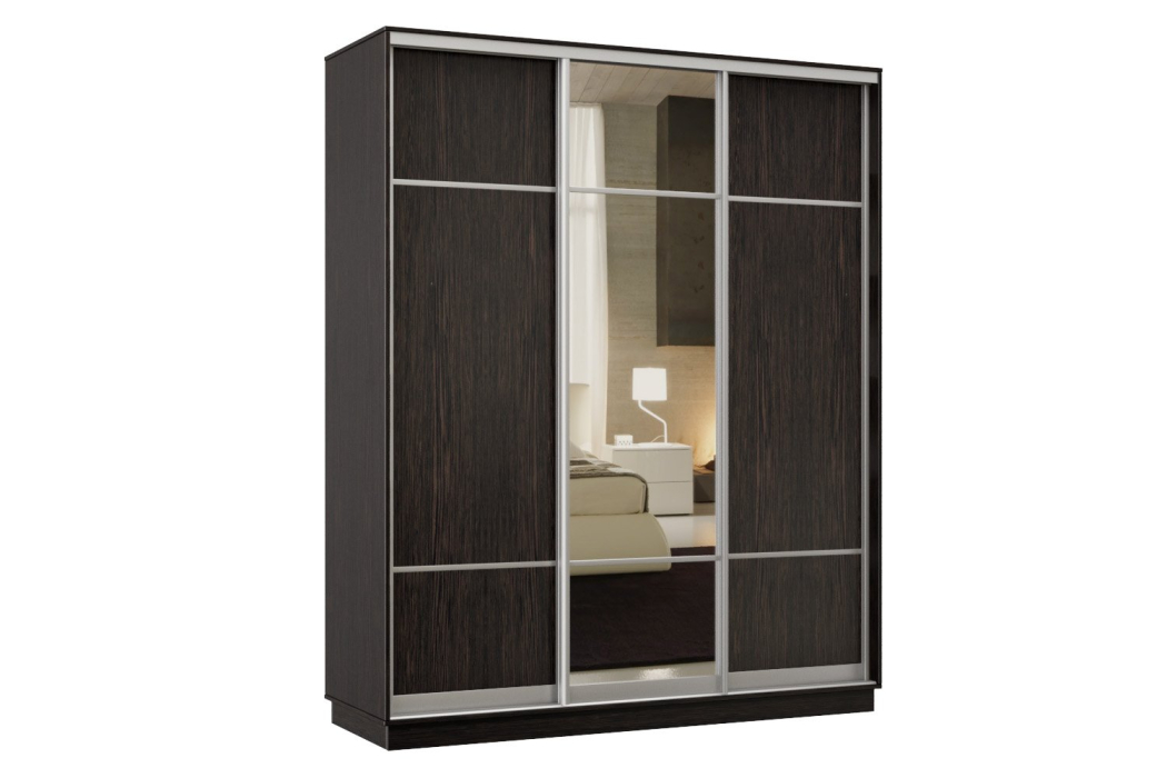 Шкафы-купе 3-х дверные, Шкаф-купе Премьер Лайт 24 (08;11;08) трехдверный