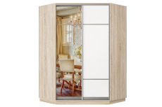 Угловые шкафы, Шкаф-купе Премьер Лайт 71 угловой (08;11) двухдверный