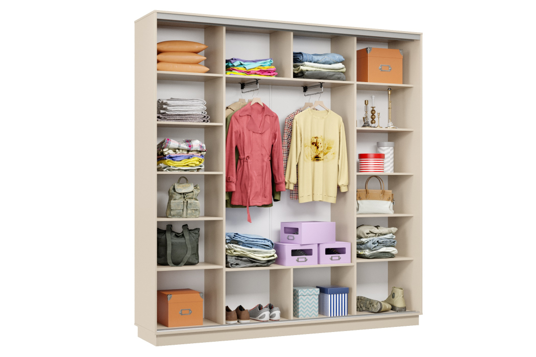 Шкафы-купе 3-х дверные, Шкаф-купе Премьер Лайт 35 (08;05;08) трехдверный