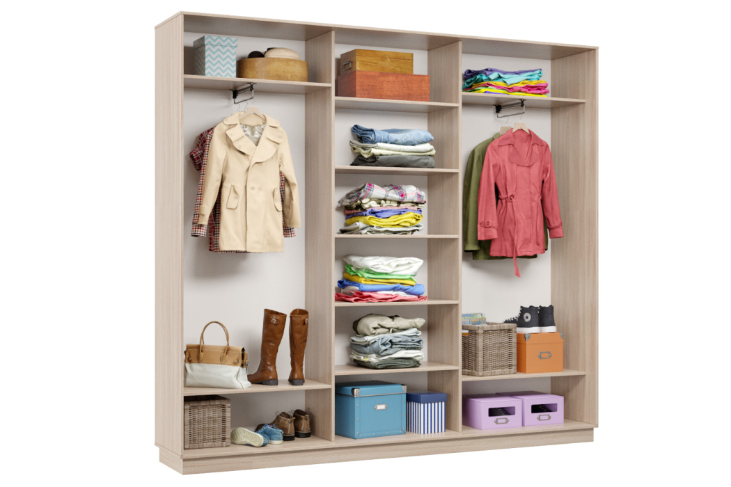 Шкафы-купе 3-х дверные, Шкаф-купе Премьер Лайт 53 (08;05;08) трехдверный