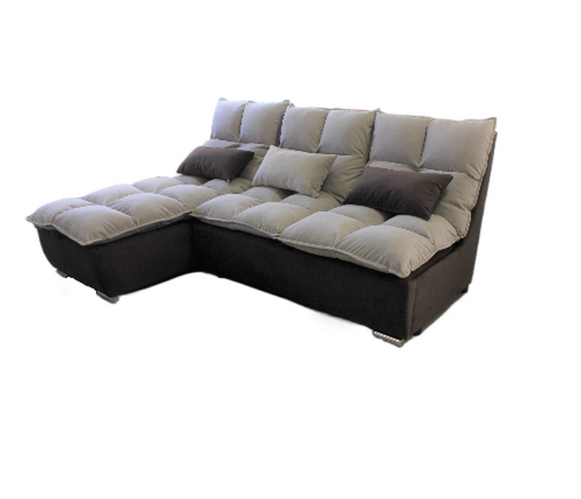 Диваны угловые в гостиную, Угловой диван Доменика с оттоманкой, велюр