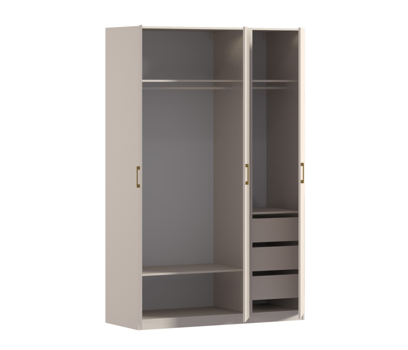 Для одежды, Шкаф трехдверный Макс 1500 мм, вариант №4 (ЛДСП)