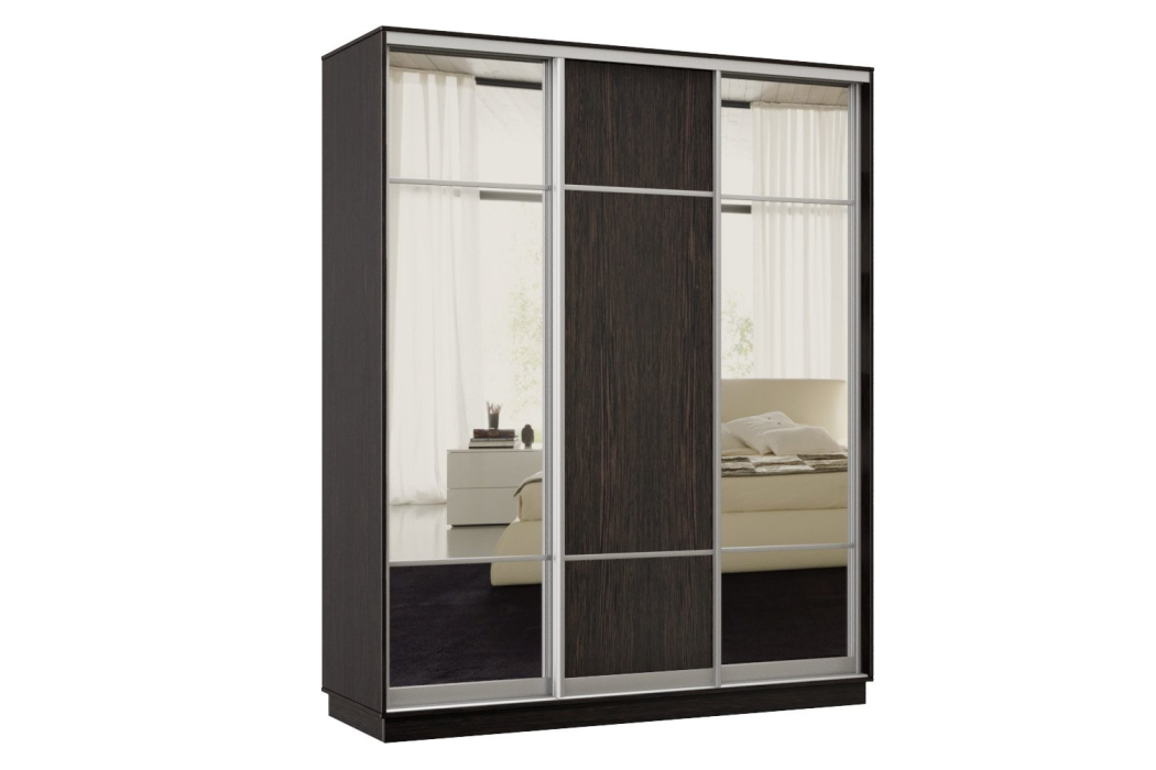 Шкафы-купе 3-х дверные, Шкаф-купе Премьер Лайт 29 (11;08;11) трехдверный