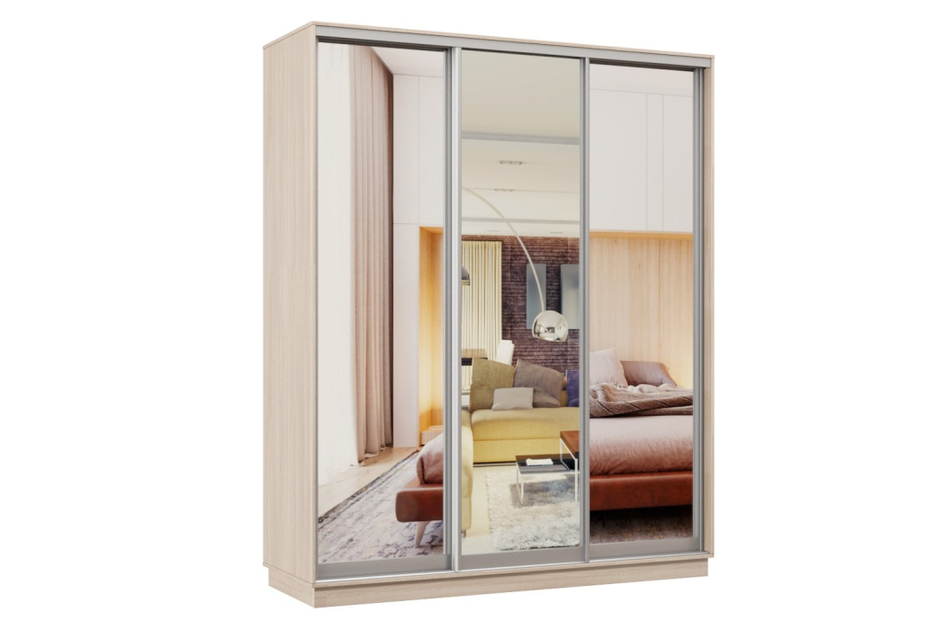 Шкафы-купе 3-х дверные, Шкаф-купе Премьер Лайт 29 (01;01;01) трехдверный