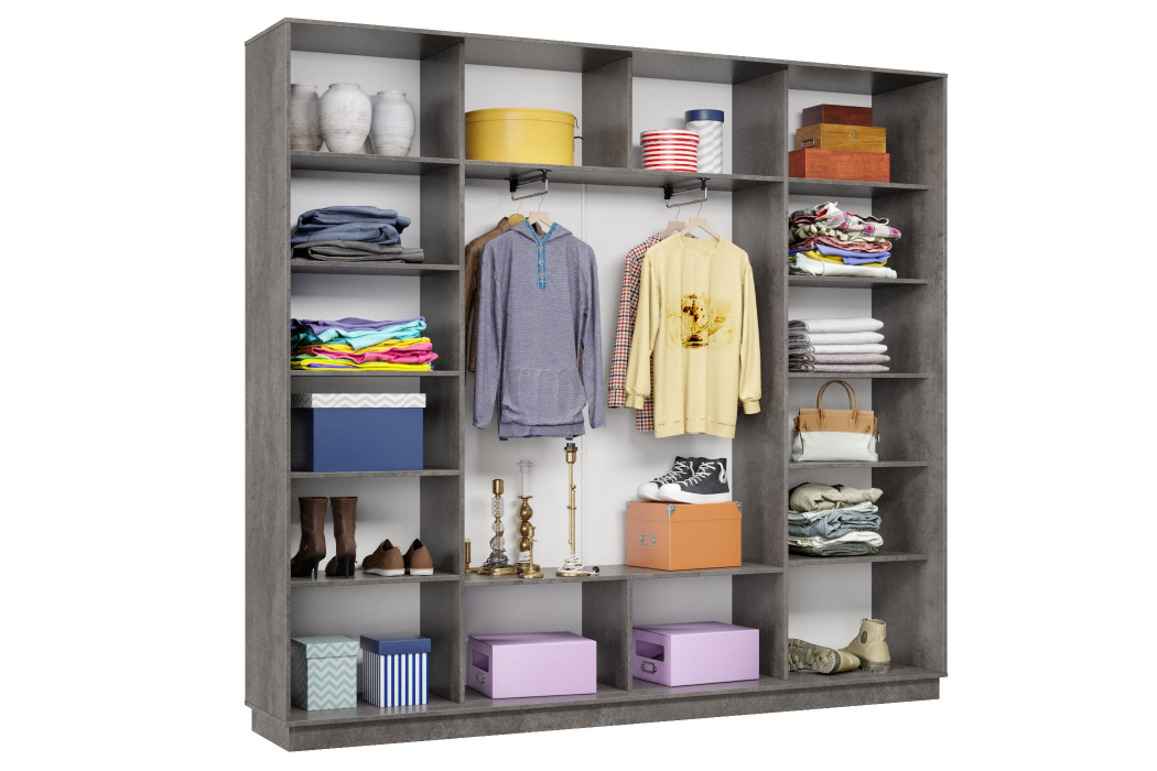 Шкафы-купе 3-х дверные, Шкаф-купе Премьер 57 (11ЗГ;11ЗГ;11ЗГ) фасады зеркало графит/трёхдверный/Профиль чёрный муар