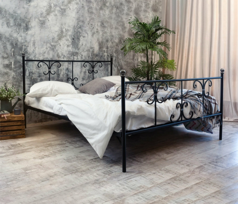Кованые кровати, Кованая кровать Симона 1.6 с двумя спинками