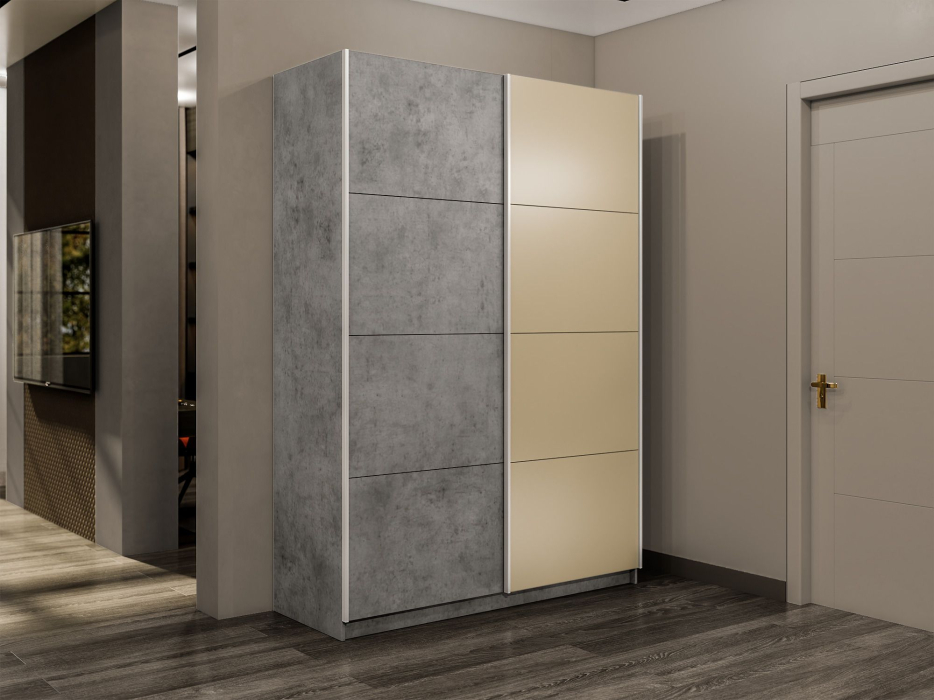 Шкафы-купе 2-х дверные, Шкаф-купе Прайм 2-х дверный ДСП/Стекло фисташка/Доводчики 120х57х230